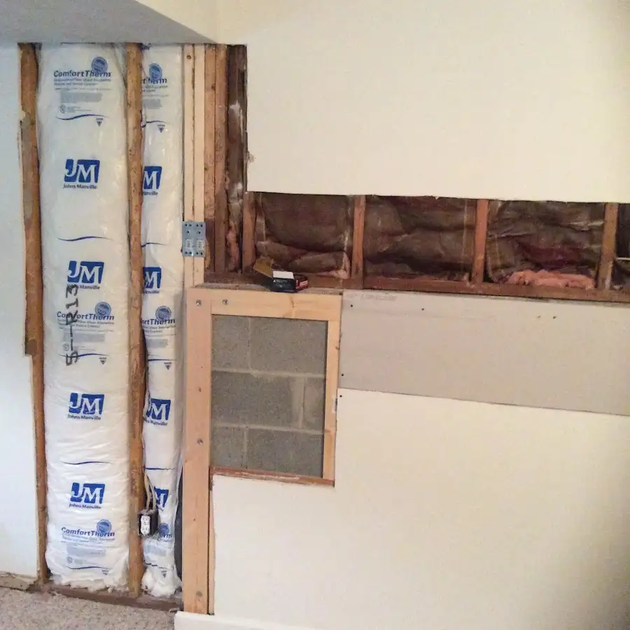 Wall insulation replacement during Structural Drying in Bridgeview